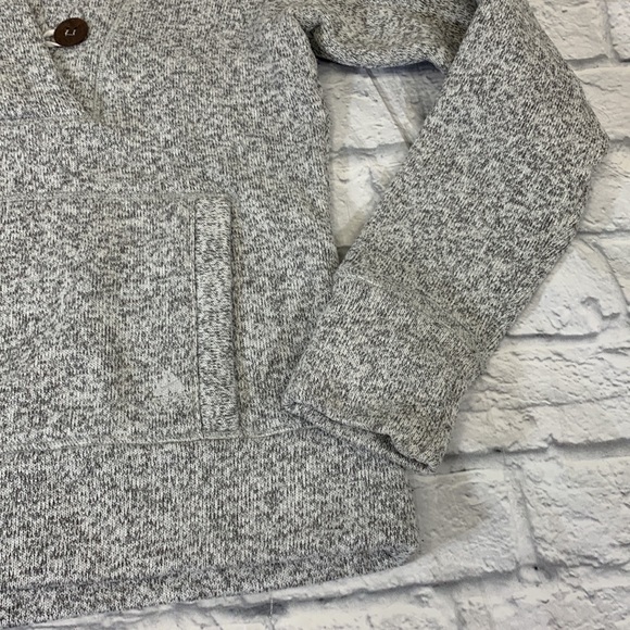 Nike ACG Sherpa Hooded pullover sweatshirt top light Heather gray Button front - Picture 7 of 11